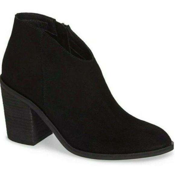 Jeffrey Campbell Shoes - Jeffrey Campbell KAMET-2 Black Oiled Suede Ankle Bootie - Block Heel